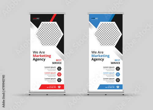 Corporate creative modern corporate business standee x rollup pullup rollup banner design, display, x-banner