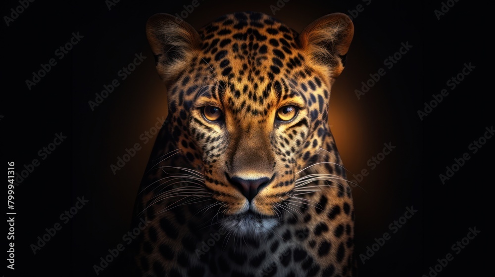 Obraz premium Powerful Leopard Portrait
