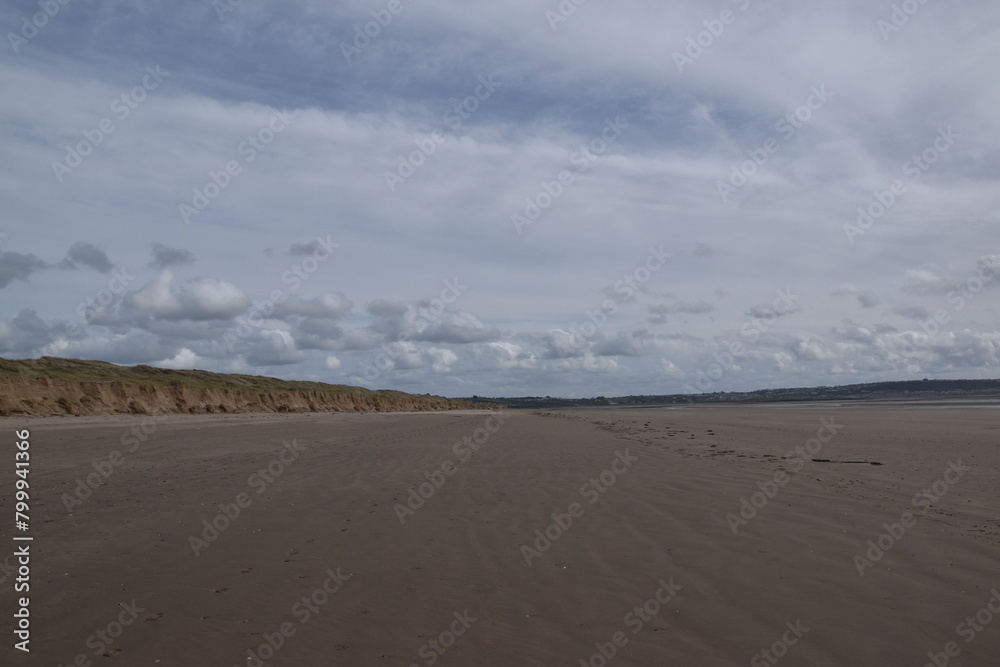 the large beach of Saunton sands giving the effect of a desert in the uk