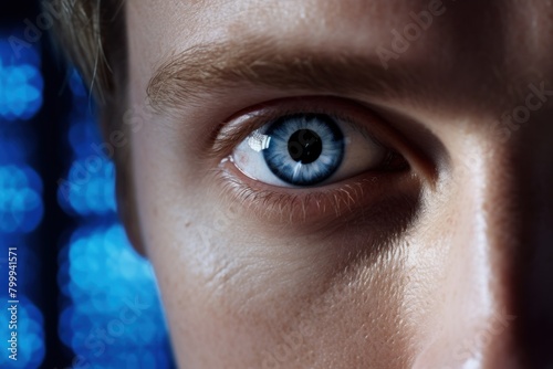 Captivating Blue Eye Close-Up