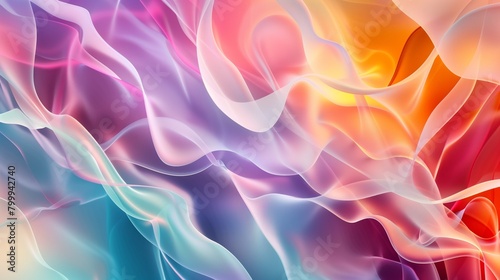 Vibrant abstract background with flowing colorful waves and smooth gradients.