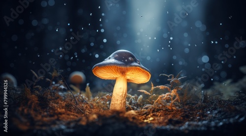 Magical Mushroom in Enchanted Forest