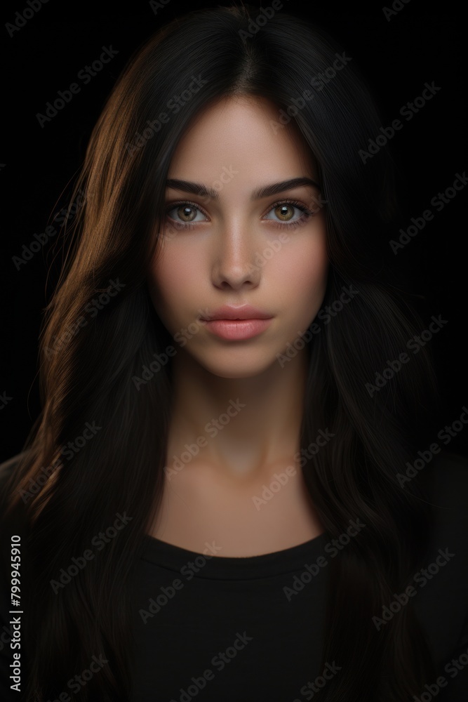 Fototapeta premium Captivating Portrait of a Mysterious Woman