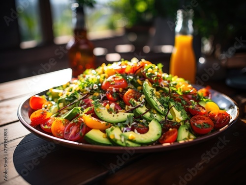 Colorful and Healthy Vegetable Salad