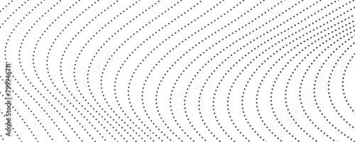 Halftone monochrome background with flowing dots