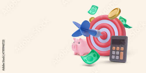 Business achievement and success concept in realistic style. Vector illustration