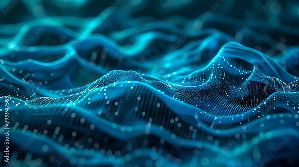 Vibrant tech abstract: futuristic cloud computing and data structure ...