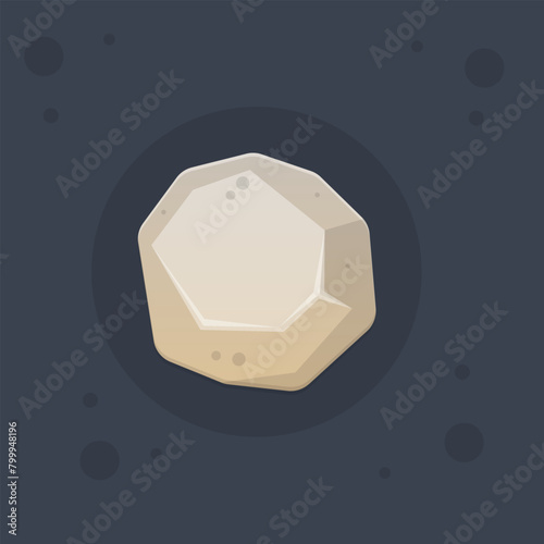 Game UI Icon Gray Brown Stone Isolated Vector Design (ID: 799948196)