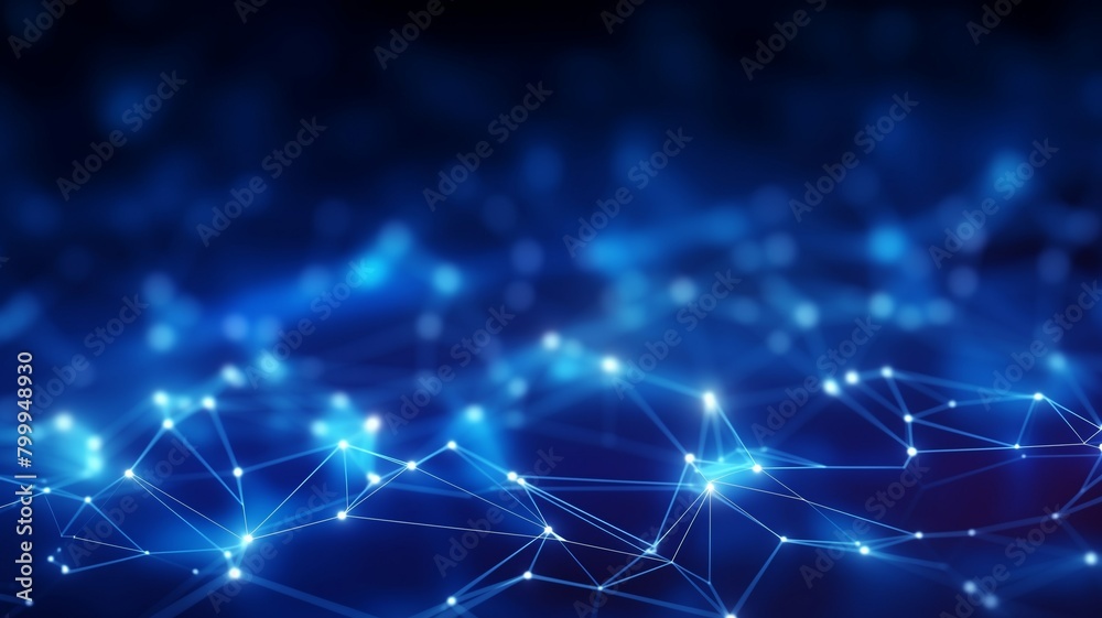 Futuristic network of nodes and lines on a dark blue background, suitable for technology-themed events or presentations. Futuristic network of nodes and lines on a dark blue background, suitable for technology-themed events or presentations.
