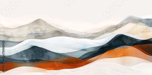 Subtle colors and flowing lines create an abstract hill landscape backdrop. Perfect for capturing peaceful terrain. 