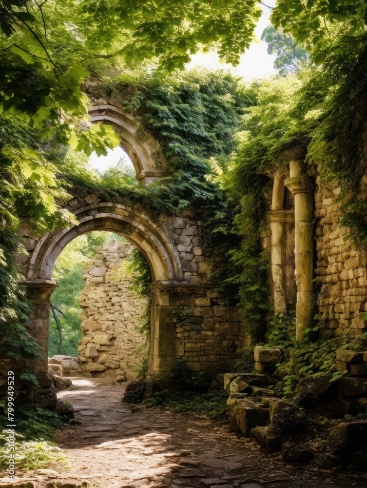 Enchanting Archway in Lush Forest