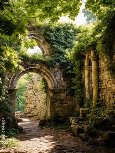 Enchanting Archway in Lush Forest