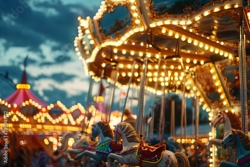 Image of cheerful people enjoy summer weekend in amusement park made with generative AI