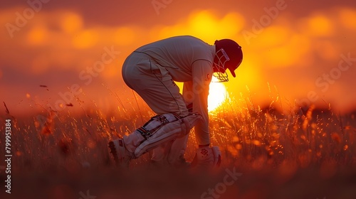 the intricacy of spin bowling as a player's silhouette releases a mesmerizing delivery photo