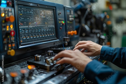 Operating the control panel of advanced machinery