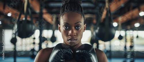 boxer ring woman african american photo