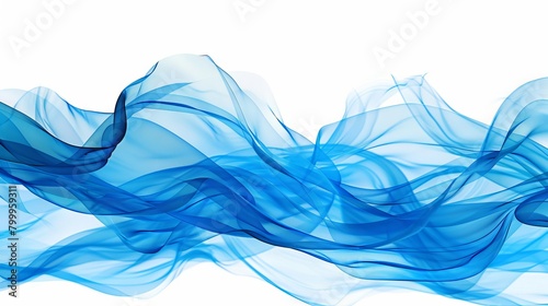 Vibrant blue abstract wave with delicate white accents - dynamic vector illustration  perfect for modern design projects and digital art creations - stunning oceanic theme for web and print - captivat