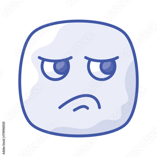 Disgusted emoji vector design, customizable unique vector