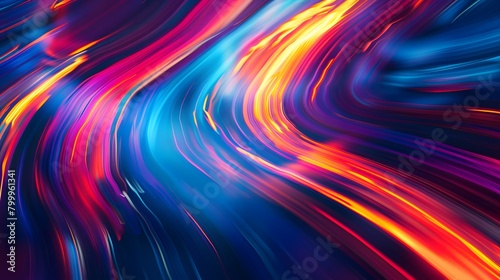 Modern abstract high-speed movement. Colorful dynamic motion on blue background. Movement technology pattern for banner or poster design background concept.