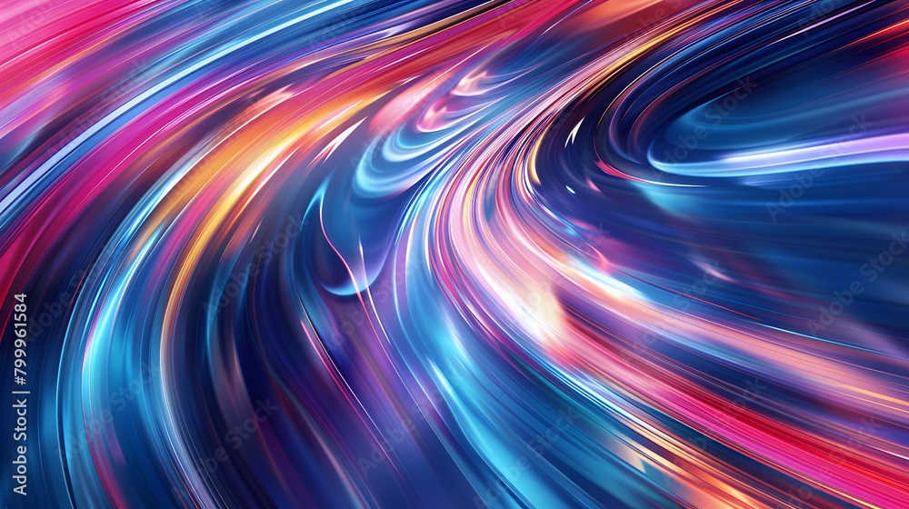 Modern abstract high-speed movement. Colorful dynamic motion on blue background. Movement technology pattern for banner or poster design background concept.