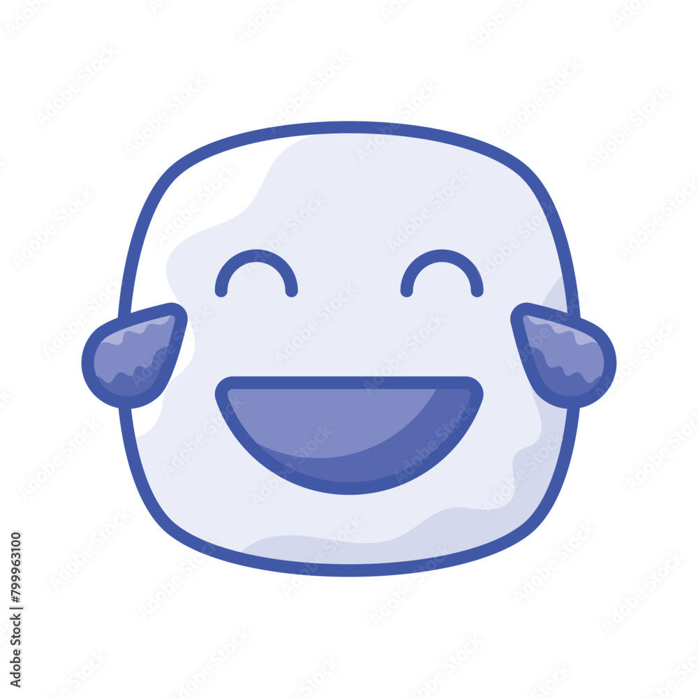 An edible icon of laughing emoji, easy to use and download An edible icon of laughing emoji, easy to use and download