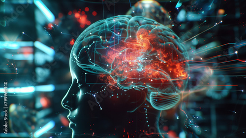  a world where brain implants enhance cognitive abilities and enable direct brain-to-brain communication, ushering in a new era of human intelligence and connectivity.