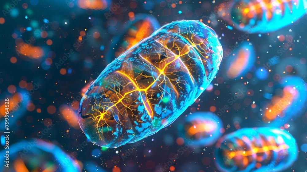 Dynamic cellular respiration: mitochondria powering energy production ...