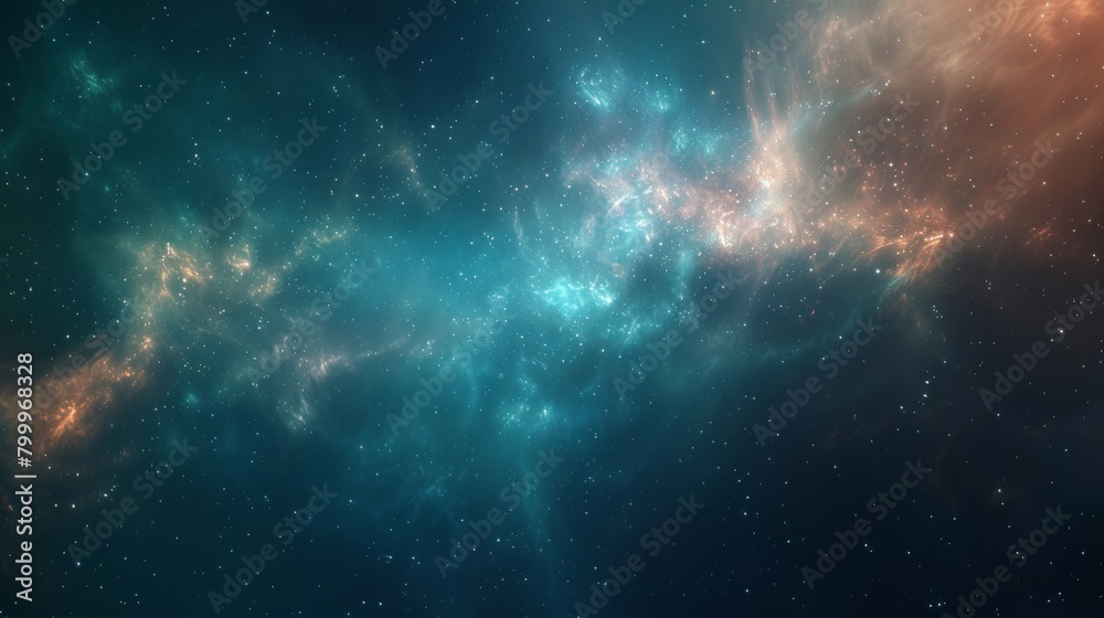 A nebula with a calming color palette and smooth gradients, creating a peaceful desktop background