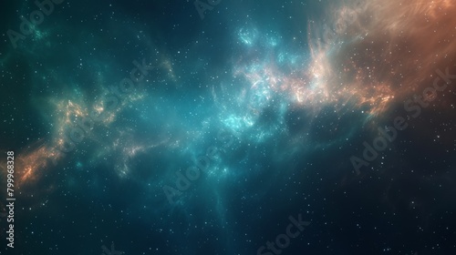 A nebula with a calming color palette and smooth gradients  creating a peaceful desktop background