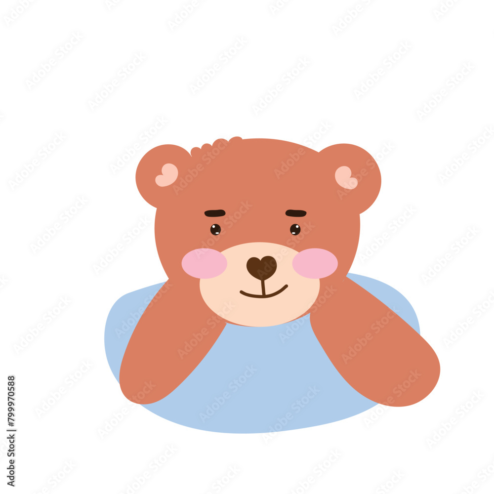 kawaii happy bear on summer season. swimming, eat watermelon, summer vacation kawaii happy bear on summer season. swimming, eat watermelon, summer vacation
