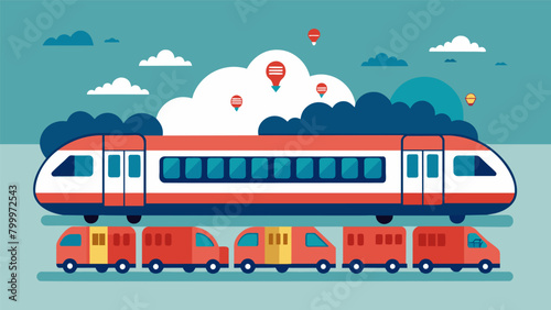 A train with designated quiet cars for passengers who may struggle with auditory processing or sensory overload in crowded spaces.. Vector illustration photo