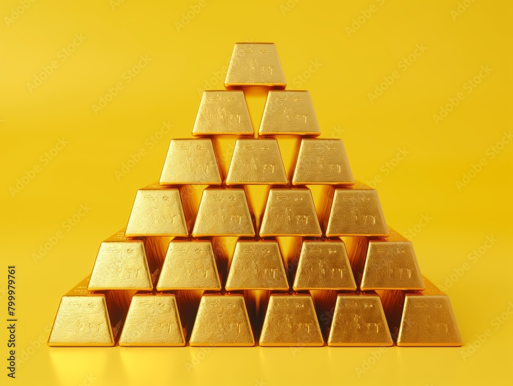 Gold bars and Financial concept, studio shots Gold bars and Financial concept, studio shots