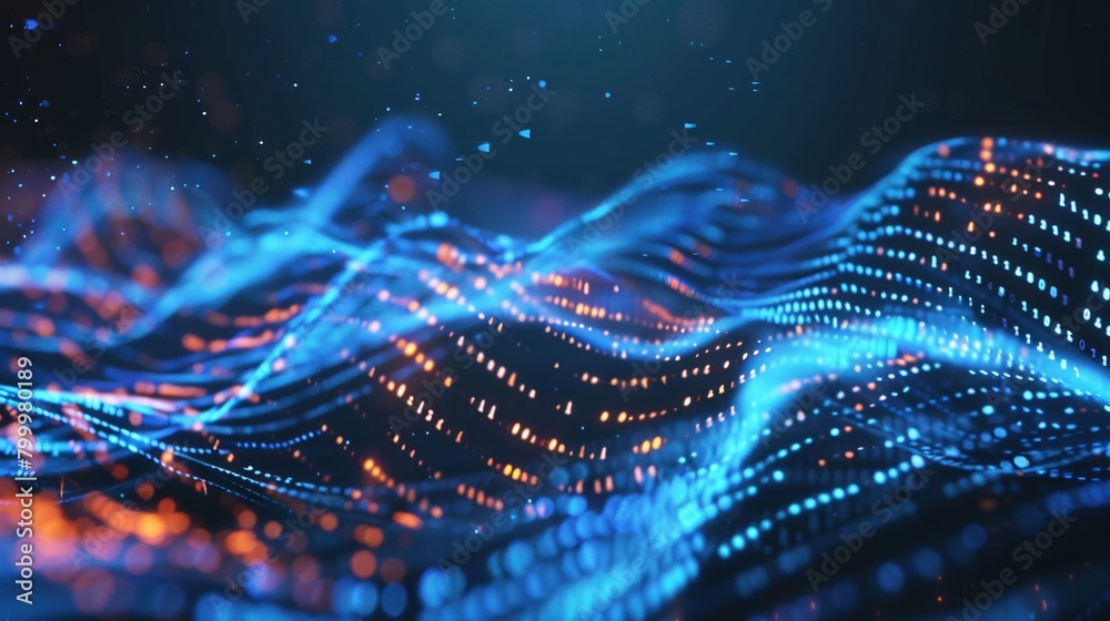 Beautiful nice abstract technology lighting wave background