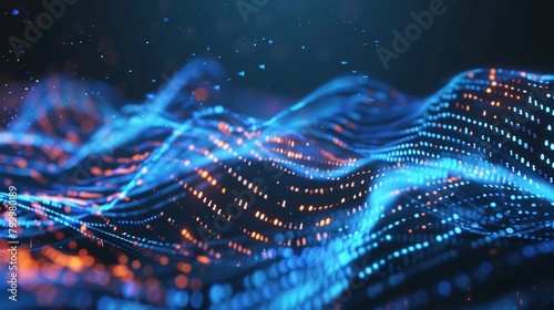 Beautiful nice abstract technology lighting wave background
