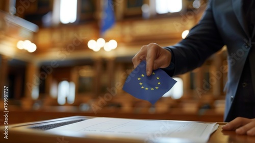 european union flag. elections