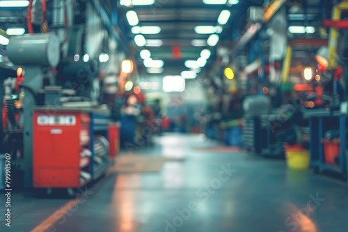 Wallpaper Mural Blurred background of the car repair station. Auto service industry Torontodigital.ca