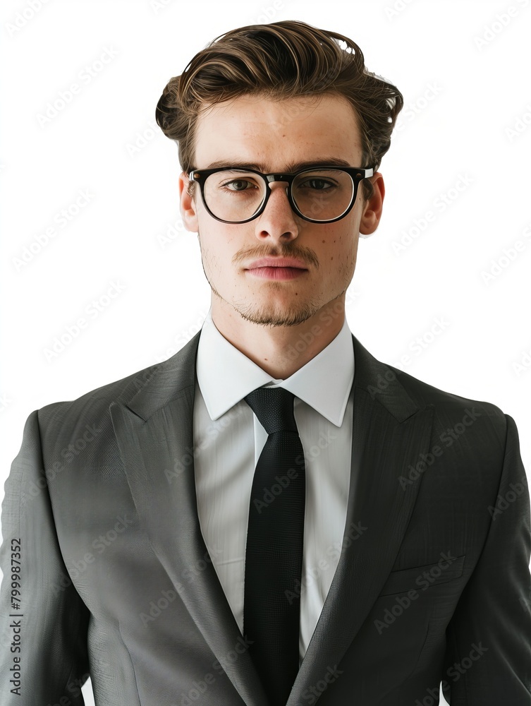 Portrait of a man in a black suit