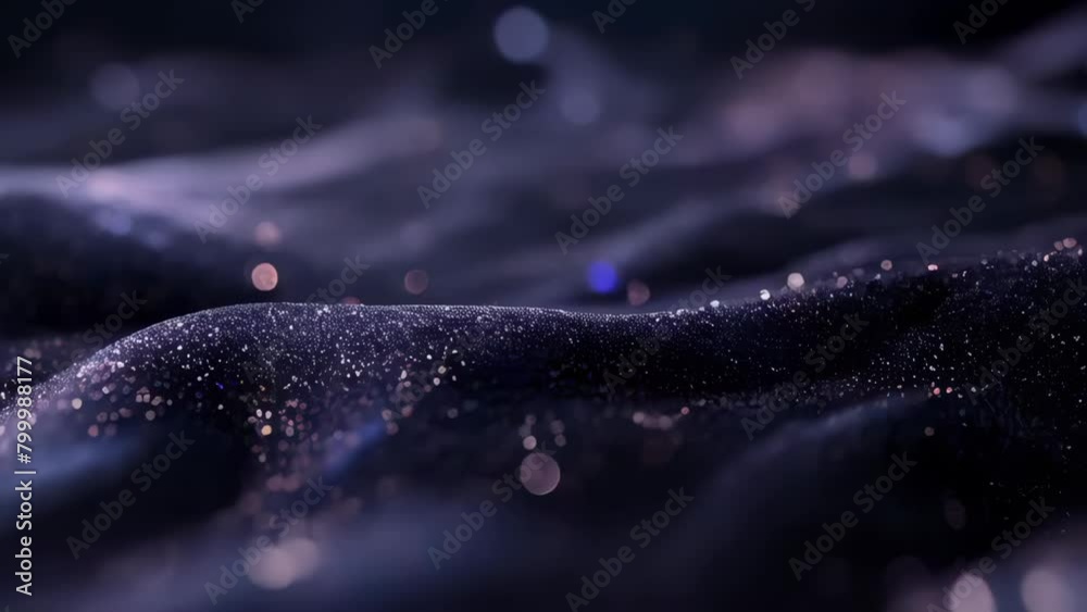 dark purple Abstract animated background and glitter with flowing motion.