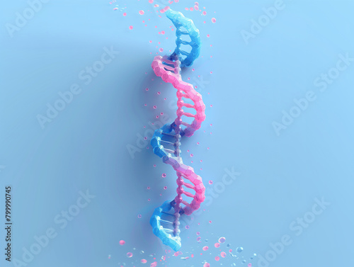 Helice d'ADN Géométrique : Illustration aux Formes Géométriques