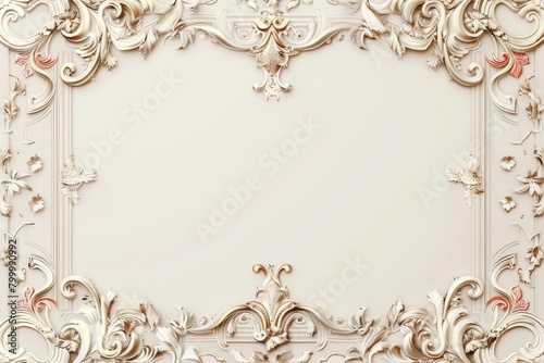 Elegant vintage frame adorned with a floral pattern