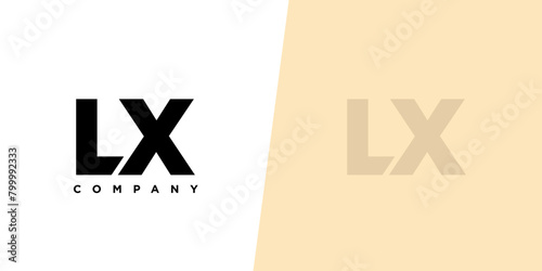 Letter L and X, LX logo design template. Minimal monogram initial based logotype.