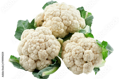 Cauliflower Vegetable On Transparent Background.