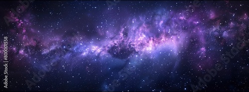 Milky way galaxy, dark background, purple blue and black colors