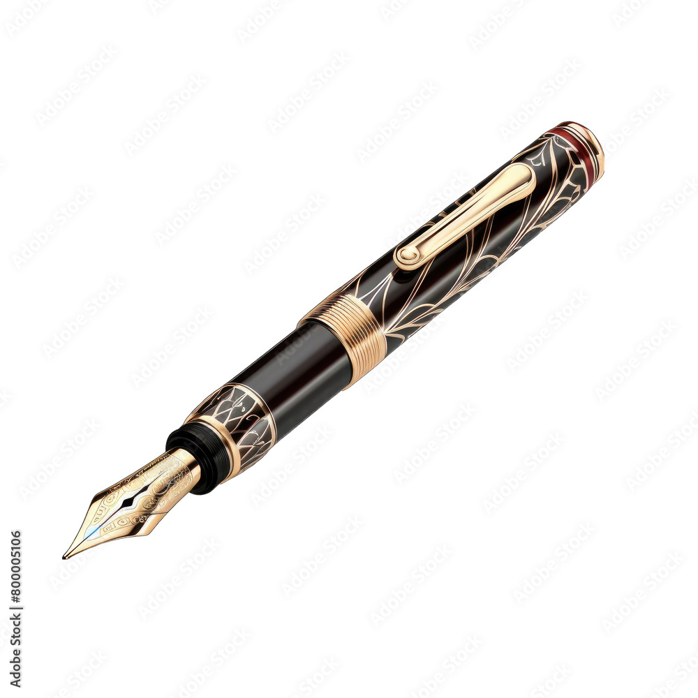 Naklejka premium Fountain writing pen isolated on white background