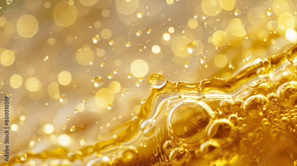 Sparkling Retinol Oil Splashes with Bokeh Effect Sparkling Retinol Oil Splashes with Bokeh Effect