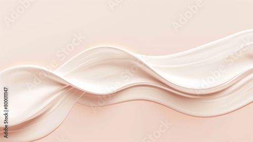 Flowing Retinol Cream on Peachy Background