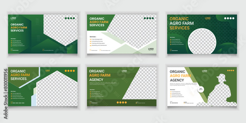 Agriculture Service and Lawn Care Garden Cover Post Bundle Video and Web Banner Design Template Set Thumbnail Design