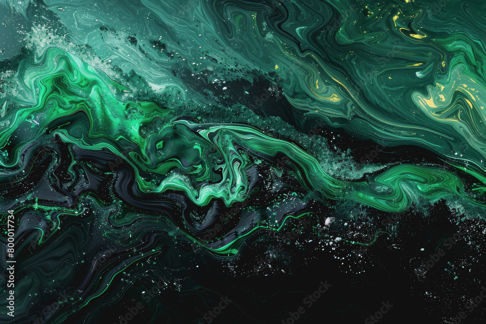 Lively green hues on a black s, abstract vibrancy, colorful motion, Lively green hues on a black s, abstract vibrancy, colorful motion,