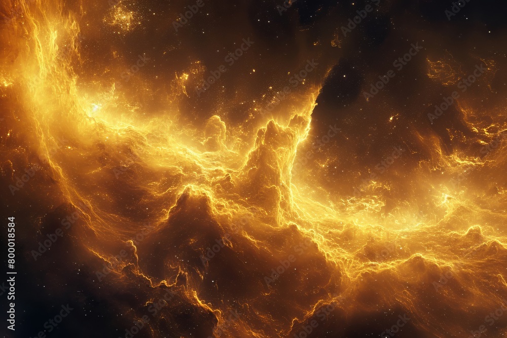 Galactic Treasures: Liquid Gold Nebula Galactic Treasures: Liquid Gold Nebula