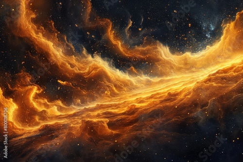 Galactic Treasures: Liquid Gold Nebula